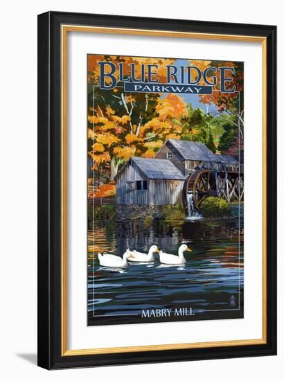 Blue Ridge Parkway - Mabry Mill-Lantern Press-Framed Art Print