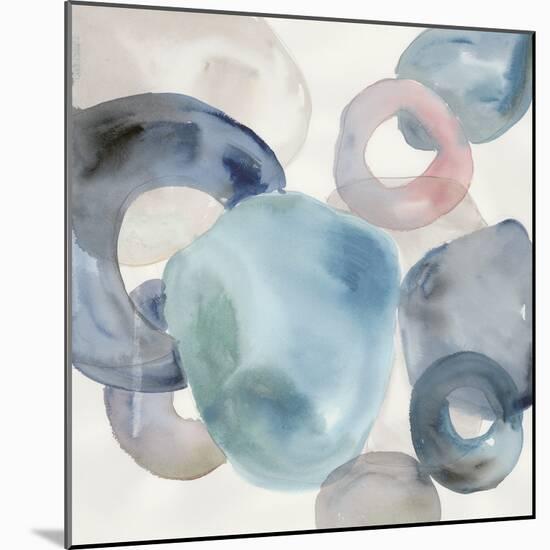 Blue Rings I-null-Mounted Art Print