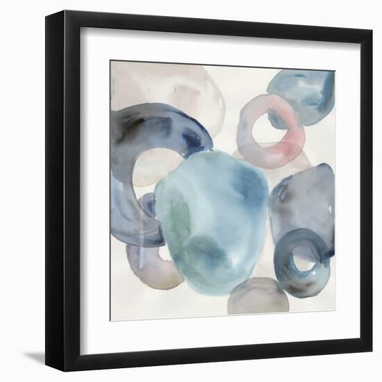 Blue Rings I-null-Framed Art Print