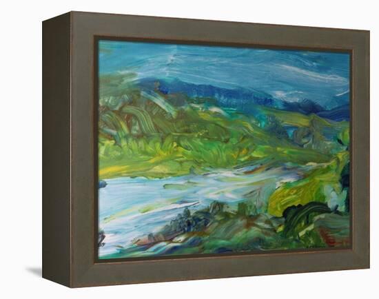 Blue River Landscape II, 1988-Brenda Brin Booker-Framed Premier Image Canvas