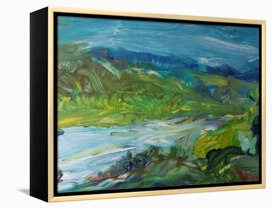 Blue River Landscape II, 1988-Brenda Brin Booker-Framed Premier Image Canvas