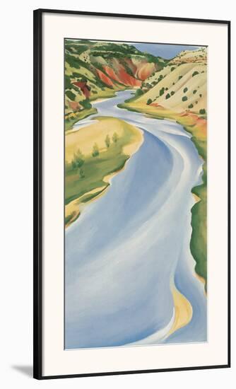 Blue River-Georgia O'Keeffe-Framed Art Print