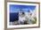 Blue Roofed Churches and Homes are Everywhere on the Island. Santorini. Greece-Tom Norring-Framed Photographic Print