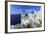 Blue Roofed Churches and Homes are Everywhere on the Island. Santorini. Greece-Tom Norring-Framed Photographic Print