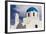 Blue Roofed Churches and Homes are Everywhere on the Island. Santorini. Greece-Tom Norring-Framed Photographic Print