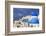 Blue Roofed Churches, Cities Embrace the Steep Mountain Sides, Santorini, Greece-Tom Norring-Framed Photographic Print