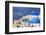 Blue Roofed Churches, Cities Embrace the Steep Mountain Sides, Santorini, Greece-Tom Norring-Framed Photographic Print