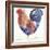 Blue Rooster-Marietta Cohen Art and Design-Framed Giclee Print