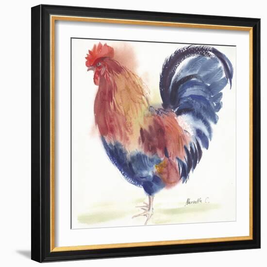 Blue Rooster-Marietta Cohen Art and Design-Framed Giclee Print