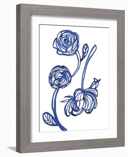 Blue Rose-Paula Mills-Framed Giclee Print