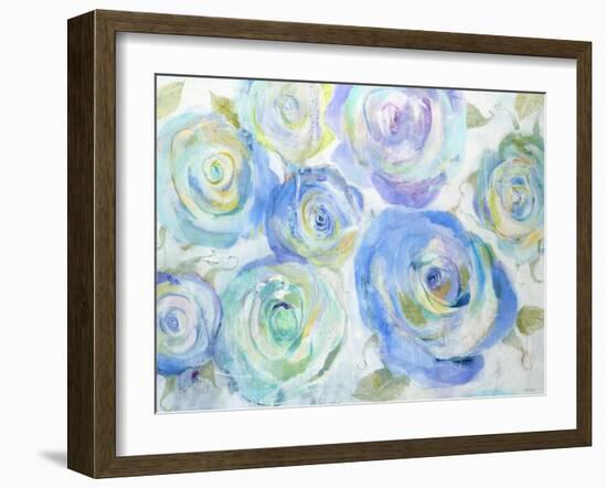 Blue Roses-Jill Martin-Framed Art Print