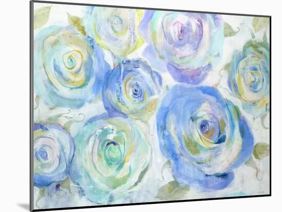 Blue Roses-Jill Martin-Mounted Art Print