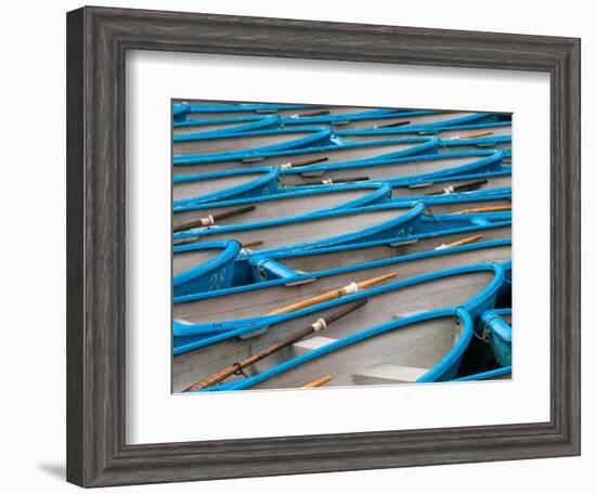 Blue Rowboats-Art Wolfe-Framed Photographic Print