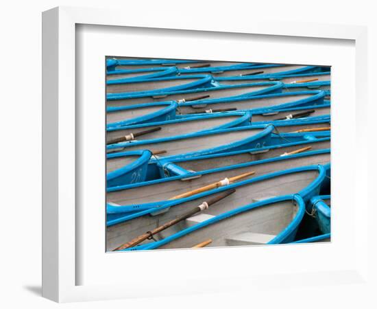 Blue Rowboats-Art Wolfe-Framed Photographic Print