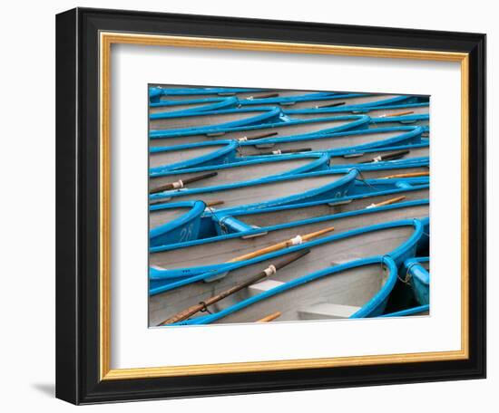 Blue Rowboats-Art Wolfe-Framed Photographic Print