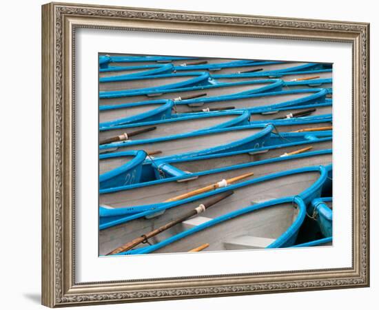 Blue Rowboats-Art Wolfe-Framed Photographic Print