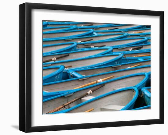 Blue Rowboats-Art Wolfe-Framed Photographic Print