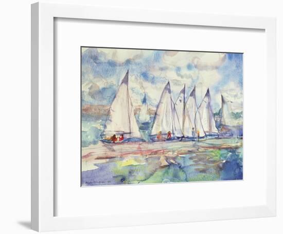 Blue Sailboats, 1989-Brenda Brin Booker-Framed Giclee Print