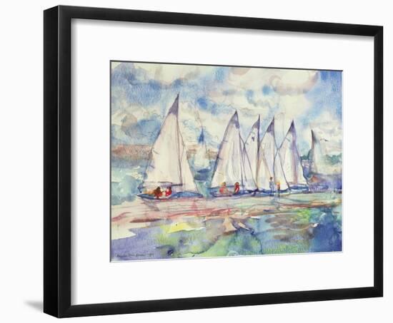 Blue Sailboats, 1989-Brenda Brin Booker-Framed Giclee Print