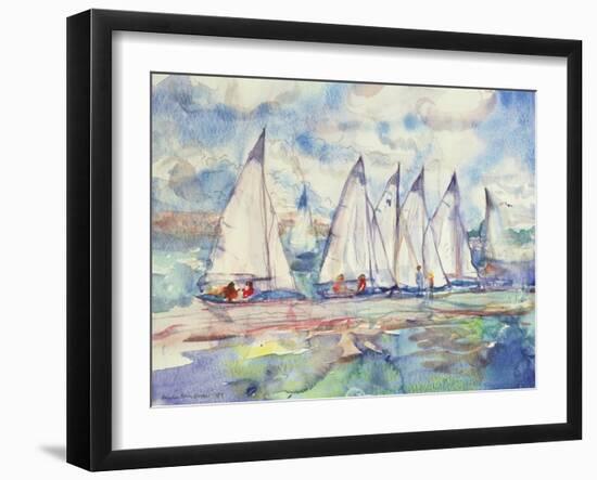 Blue Sailboats, 1989-Brenda Brin Booker-Framed Giclee Print