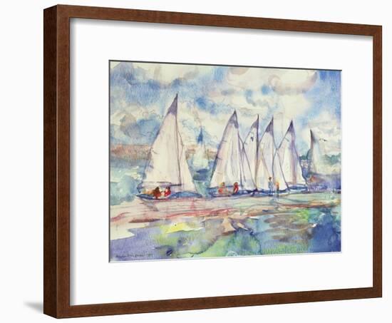 Blue Sailboats, 1989-Brenda Brin Booker-Framed Giclee Print