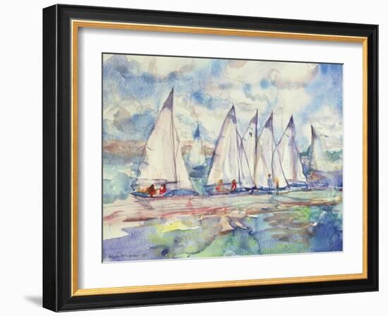 Blue Sailboats, 1989-Brenda Brin Booker-Framed Giclee Print