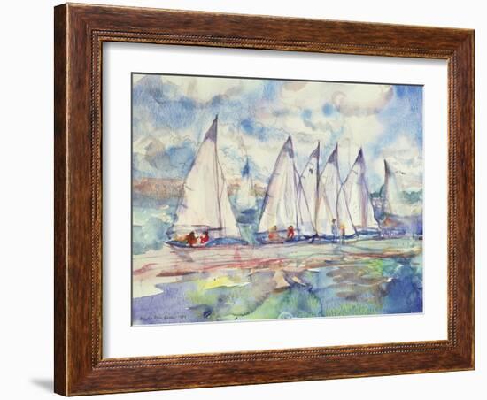 Blue Sailboats, 1989-Brenda Brin Booker-Framed Premium Giclee Print