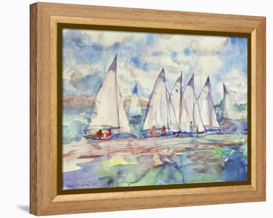 Blue Sailboats, 1989-Brenda Brin Booker-Framed Premier Image Canvas