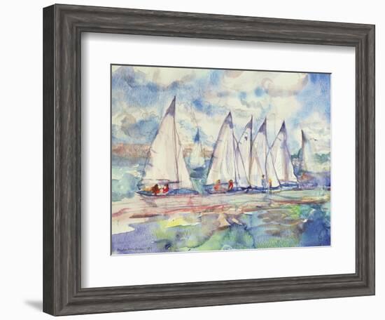 Blue Sailboats, 1989-Brenda Brin Booker-Framed Giclee Print