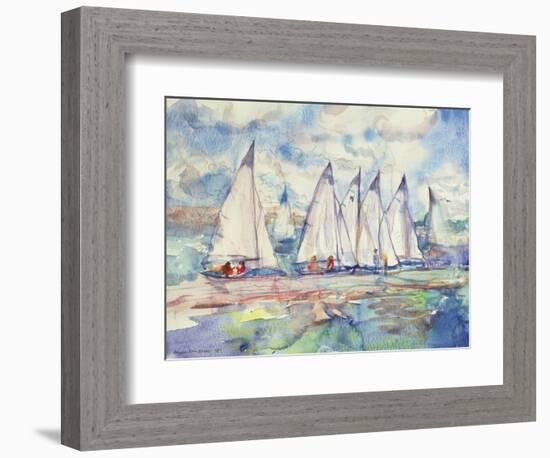 Blue Sailboats, 1989-Brenda Brin Booker-Framed Giclee Print