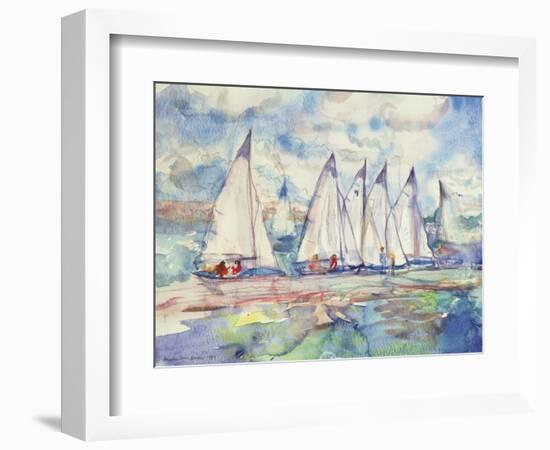 Blue Sailboats, 1989-Brenda Brin Booker-Framed Giclee Print