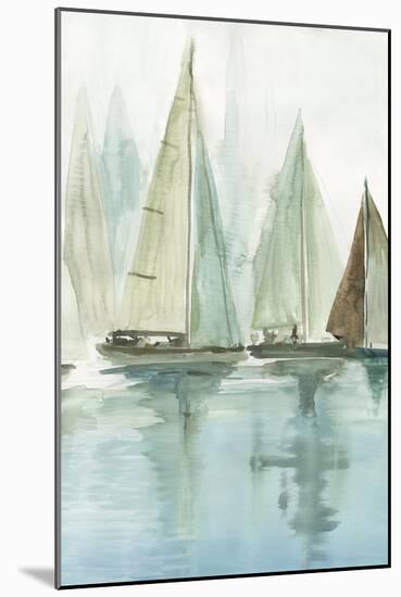 Blue Sailboats II-Allison Pearce-Mounted Art Print