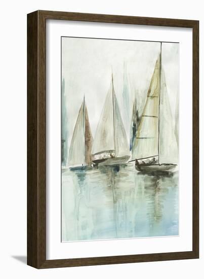 Blue Sailboats III-Allison Pearce-Framed Art Print