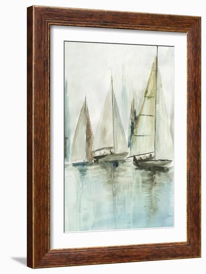 Blue Sailboats III-Allison Pearce-Framed Art Print