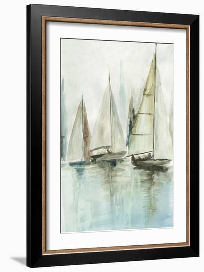 Blue Sailboats III-Allison Pearce-Framed Art Print