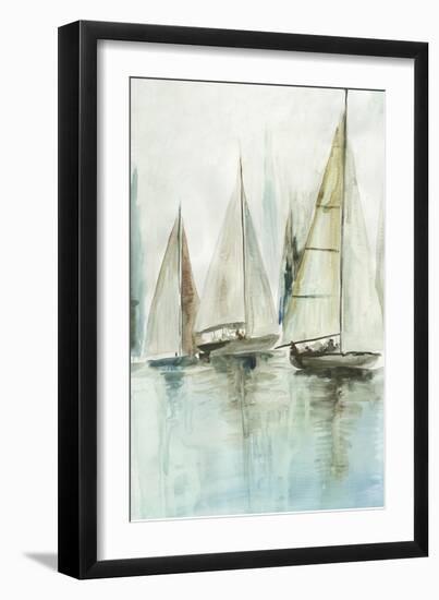 Blue Sailboats III-Allison Pearce-Framed Art Print