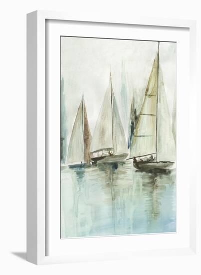 Blue Sailboats III-Allison Pearce-Framed Art Print