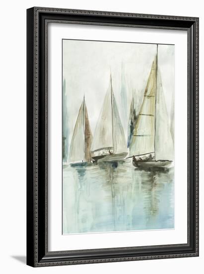 Blue Sailboats III-Allison Pearce-Framed Art Print