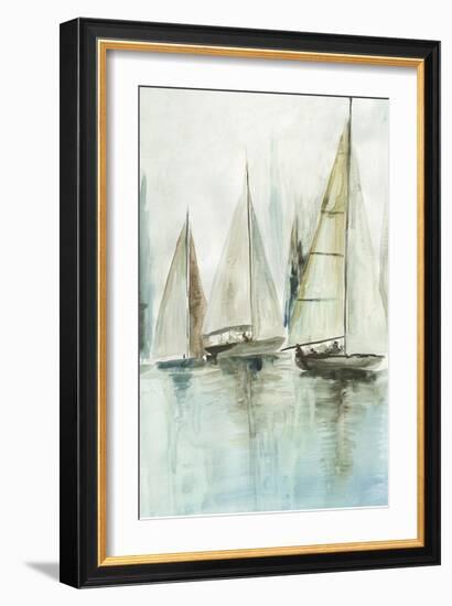 Blue Sailboats III-Allison Pearce-Framed Art Print