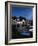 Blue Sailing Dinghy and River Aven, Pont-Aven, Brittany, France-Julian Pottage-Framed Photographic Print