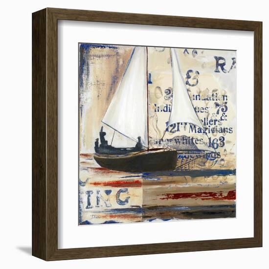Blue Sailing Race I-Patricia Pinto-Framed Art Print