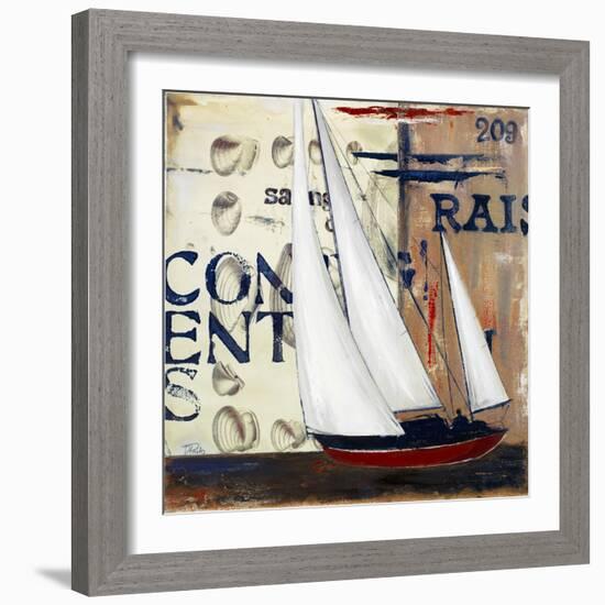 Blue Sailing Race II-Patricia Pinto-Framed Art Print