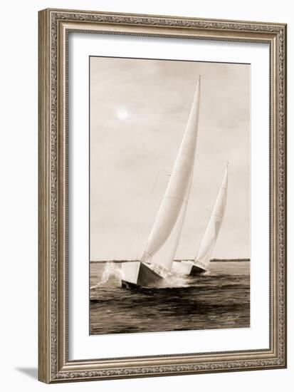 Blue Sails-Diane Romanello-Framed Art Print