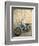 Blue scooter bike by old stone wall, Hvar Town, Hvar Island, Dalmatia, Croatia-Merrill Images-Framed Photographic Print