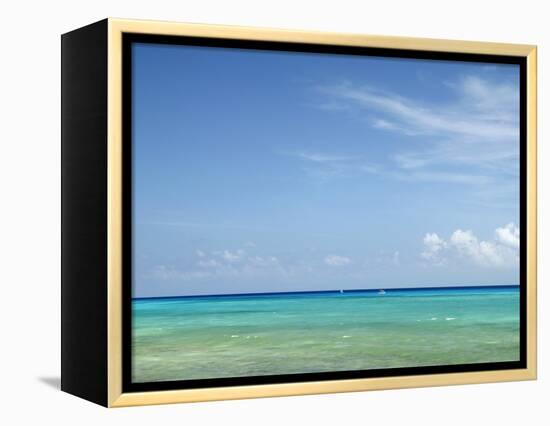 Blue Sea and Sky, Cancun, Mexico-Angelo Cavalli-Framed Premier Image Canvas