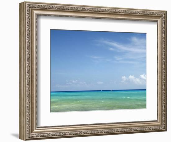 Blue Sea and Sky, Cancun, Mexico-Angelo Cavalli-Framed Photographic Print