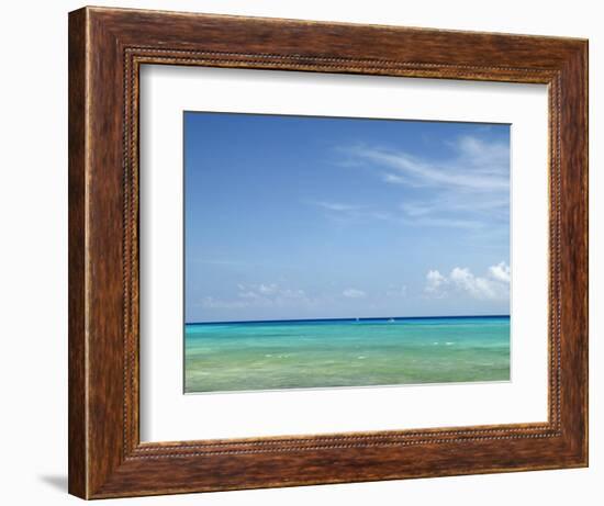 Blue Sea and Sky, Cancun, Mexico-Angelo Cavalli-Framed Photographic Print