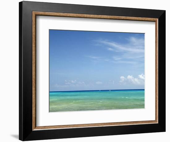 Blue Sea and Sky, Cancun, Mexico-Angelo Cavalli-Framed Photographic Print