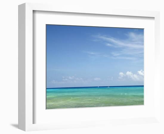 Blue Sea and Sky, Cancun, Mexico-Angelo Cavalli-Framed Photographic Print