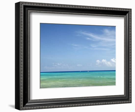 Blue Sea and Sky, Cancun, Mexico-Angelo Cavalli-Framed Photographic Print